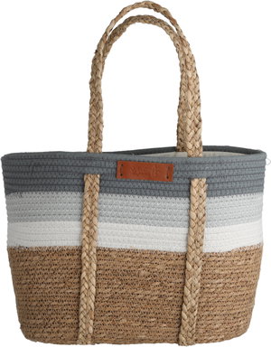 Al Saif Gallery Wicker Thermos Bag, 45x30 cm - Beige, White, Gray product image 2