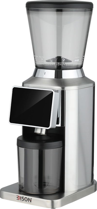 Edison CG180C Digital Coffee Grinder, 180W, 300g, Single Speed, Touch Control, Silver/Black product image 2