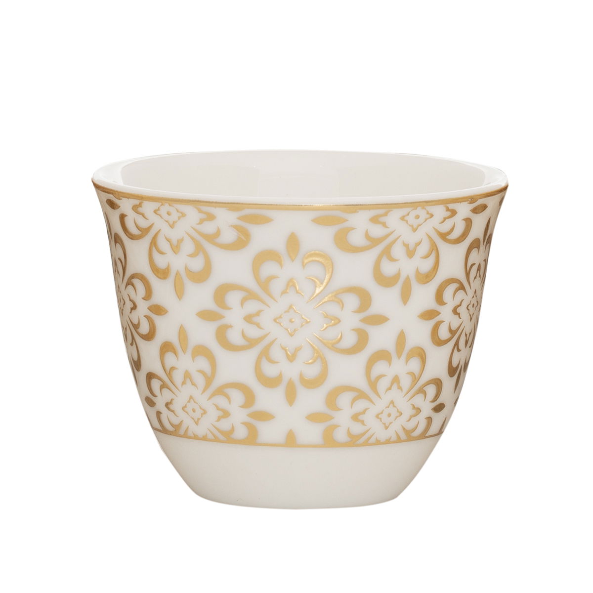 Al Saif Gallery porcelain coffee cup set, rose pattern, 12 pieces - white product image 3