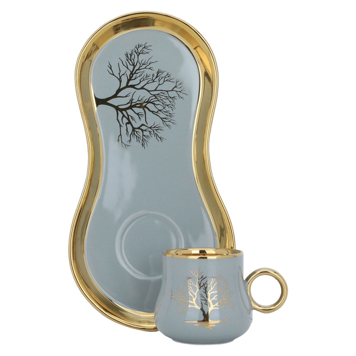 Al Saif Gallery porcelain coffee cup set, 12 pieces, saucer - white product image