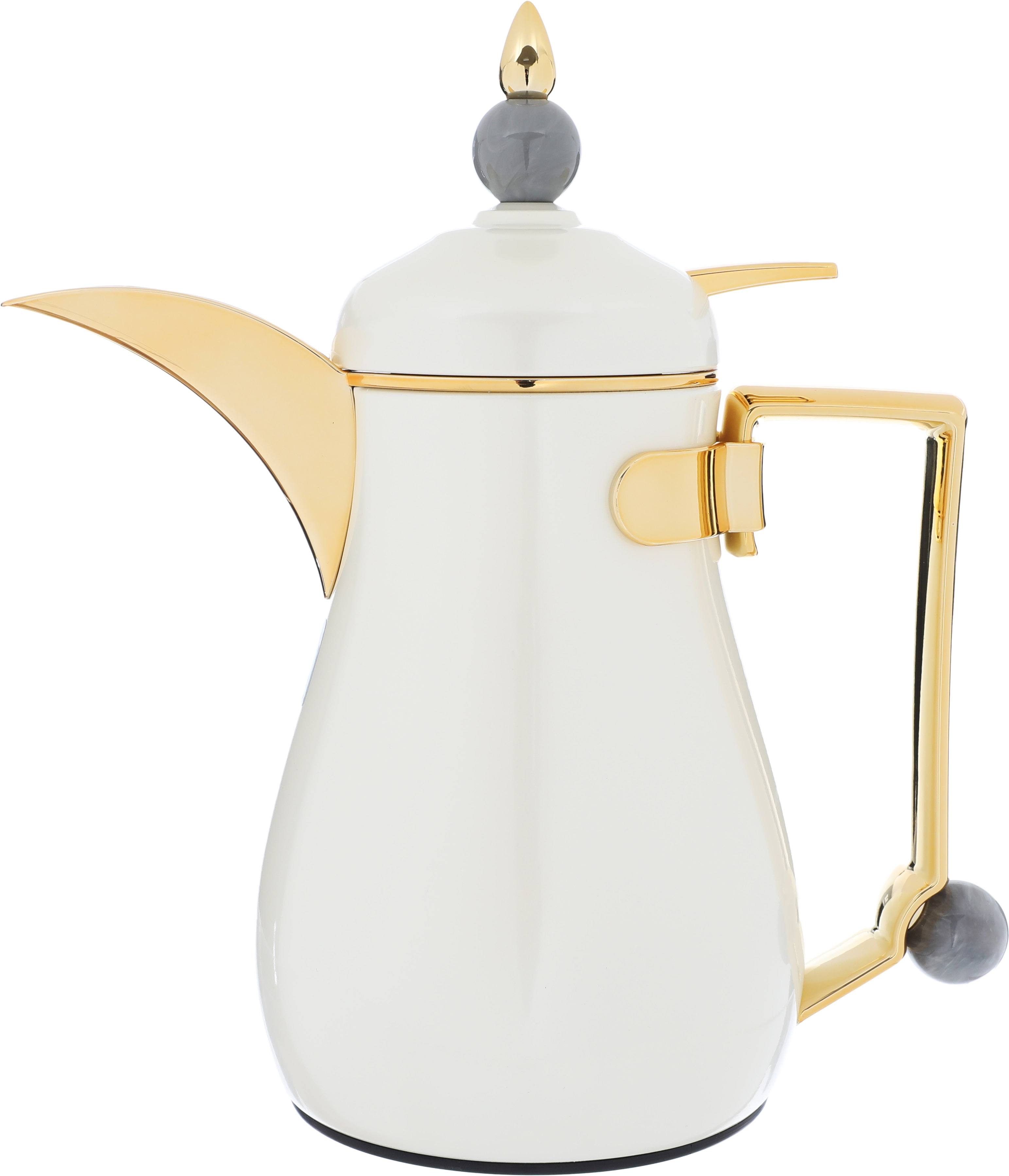 Al Saif Gallery Crystal Thermos, 0.35 litres, thermal glass inner container, steel outer shell - pearly white product image