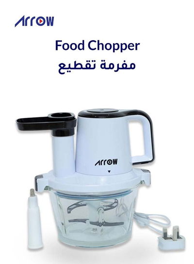 مفرمة تقطيع طعام 3×1 ارو، صانعة برجر ومبشرة، 300 واط، 2 لتر،وعاء زجاج، شفرات ستانلس ستيل، RO-FPW02L3 - ابيض اسود product image 6