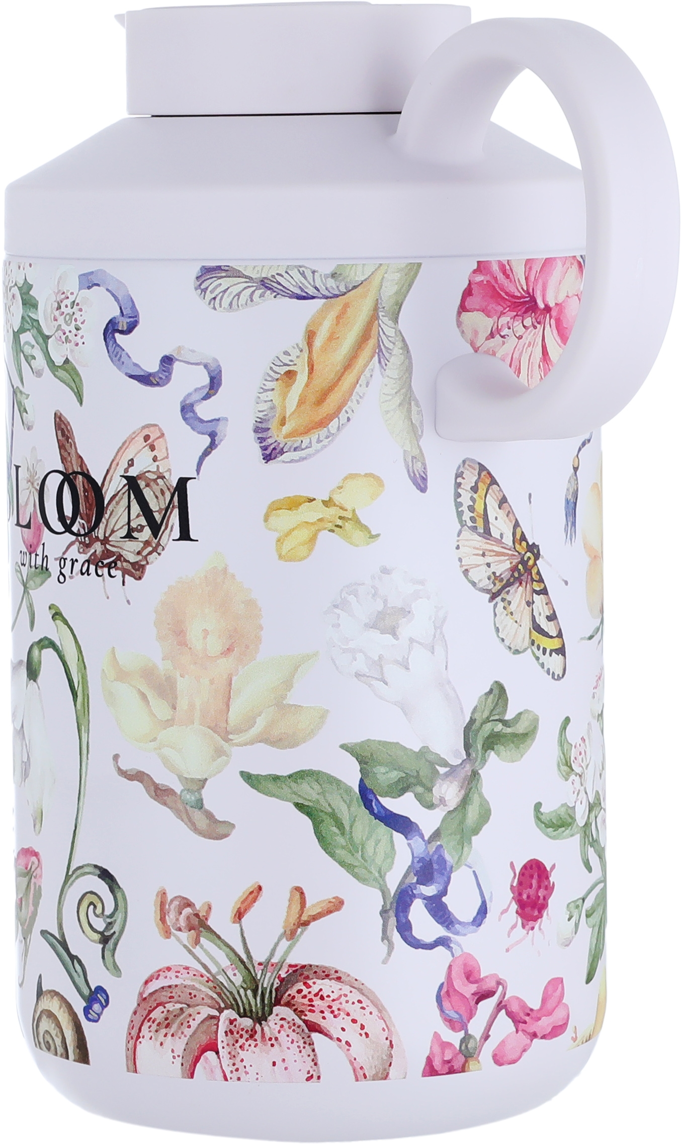 Hala Timeless Thermos, 1.2L, Steel Inner Carrier, Steel Outer Body, Pressure, Rose Pattern - Light Pink product image 2