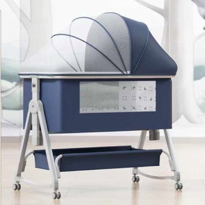 سرير اطفال حديد، 80×50 سم - ازرق product image 3