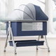 سرير اطفال حديد، 80×50 سم - ازرق product image 3