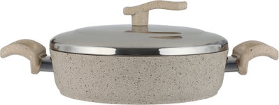 طقم قدور جرانيت مستر كوك، 18 قطعة، غطاء ستانلس ستيل - بيج product image 14