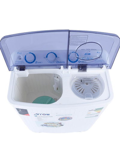 Arrow RO-06TTB Semi-Automatic Washing Machine, 4.5 kg, Twin Tub, 1600 RPM - White product image 3