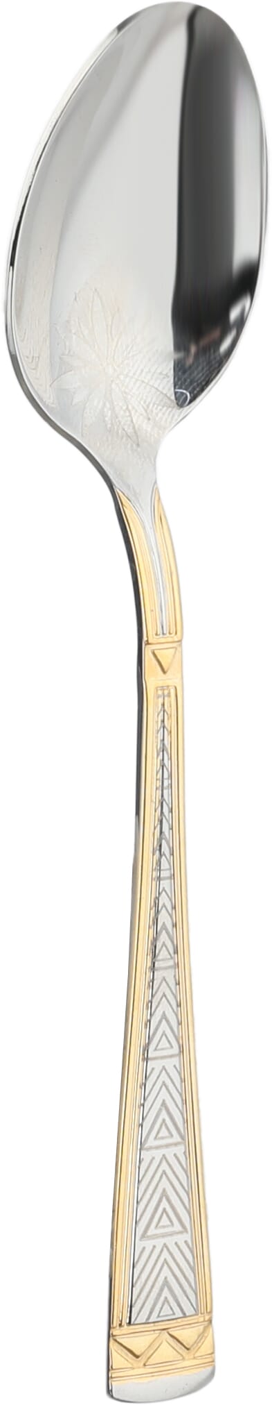 طقم ملاعق استيل السيف غاليري، 6 قطع، منقوش - فضي ذهبي product image 4