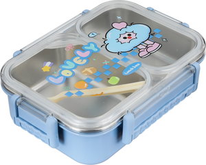 لانش بوكس بلاستيك السيف غاليري، 23x17x7 سم، خامة داخلية استيل، غطاء شفاف، قسمين - متعدد الألوان product image