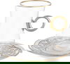 AlSaif Gallery Glass and Porcelain Cup Set, 60/120 ml, 24 Pieces - White Clear product image 3