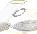 AlSaif Gallery Glass and Porcelain Cup Set, 60/120 ml, 24 Pieces - White Clear product image 3