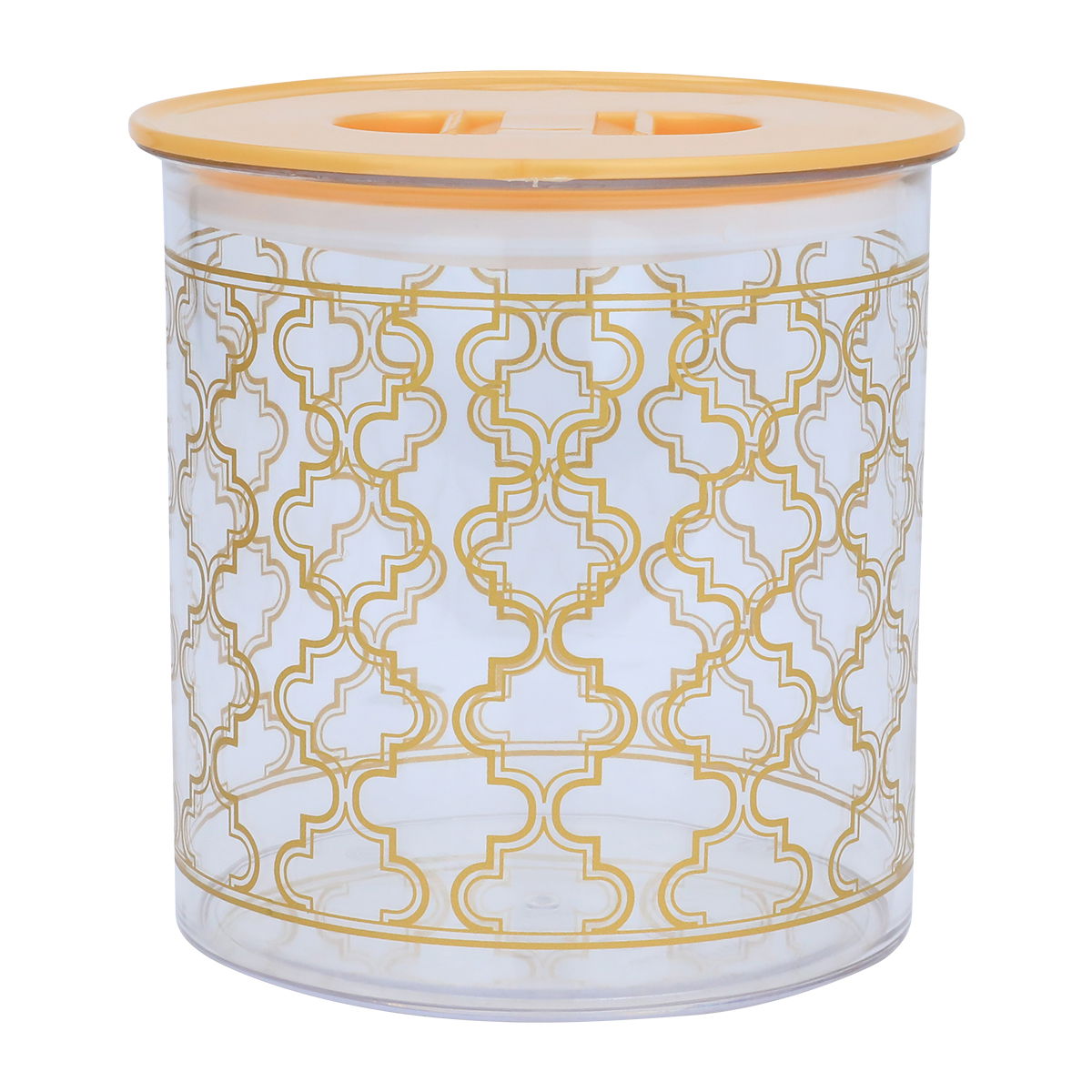 Al Saif Gallery Plastic Boxes Set, Round, 4 Pieces - Gold product image 3