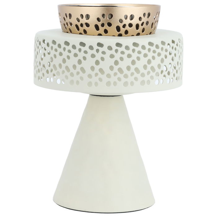 Al Saif Gallery steel incense burner, 12 x 12 x 19 cm - light beige product image 2