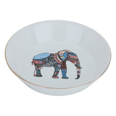 صحن تقديم بورسلان السيف غاليري، 20 سم، نقش فيل -أبيض product image 2