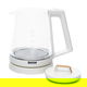 غلاية كهربائية إديسون، 1.7 لتر، 2150 واط، زجاجية - أبيض شفاف product image 4