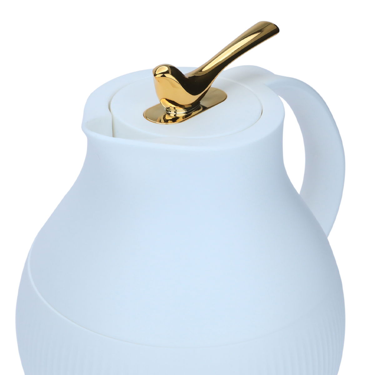 Al Saif Gallery Royal 6 thermos, 950 ml, glass inner container, plastic outer shell - white product image 3