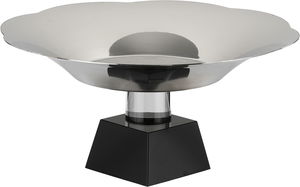 Al Saif Gallery Steel serving stand, 22x22x12 cm, base - black and silver product image 2