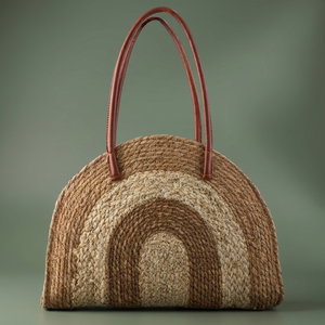 Al Saif Gallery Wicker Bag, 35x14x34 cm - Beige Brown product image