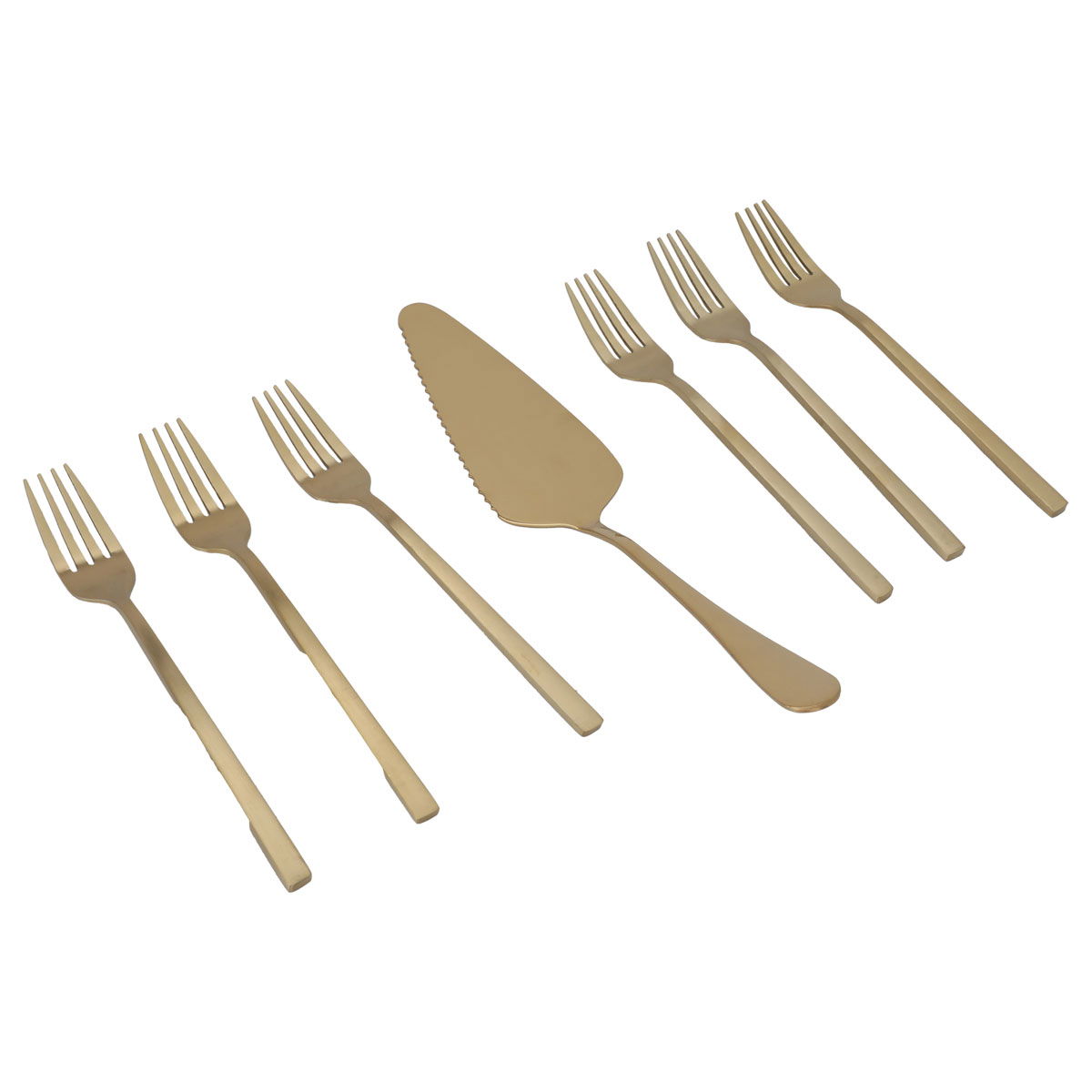 Al Saif Gallery porcelain cake serving set, green with gold-white pattern product image 3