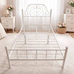سرير هيكل حديد، 190×70×86 سم - أبيض product image 2