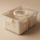 علبة تخزين أكريليك السيف غاليري، 30x24x14 سم، غطاء، مستطيل، 2 خانة - شفاف product image 1