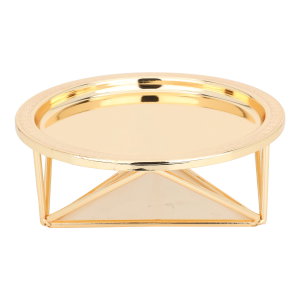 Steel tray with Dania base, 19 x 19 x 7 cm, small, round - gold product image
