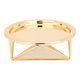 Steel tray with Dania base, 19 x 19 x 7 cm, small, round - gold product image 1