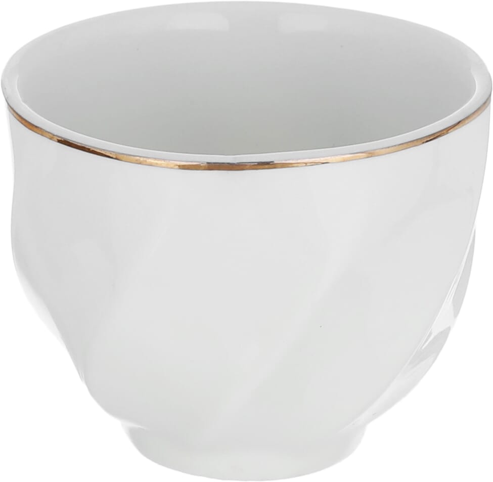 Al Saif Gallery Porcelain Coffee Cup Set, 12 Pieces - White And Golden product image 2