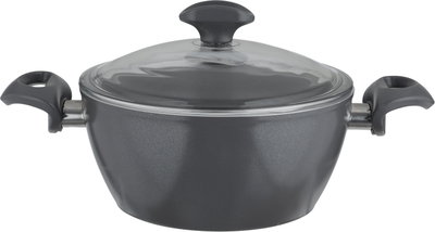 طقم قدور جرانيت تركي فالز، 7قطع، غطاء زجاج - رمادي غامق product image 6