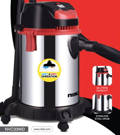 مكنسة كهربائية نيكاي، 1400 واط، 30 لتر، NVC33WD - اسود فضي product image 4