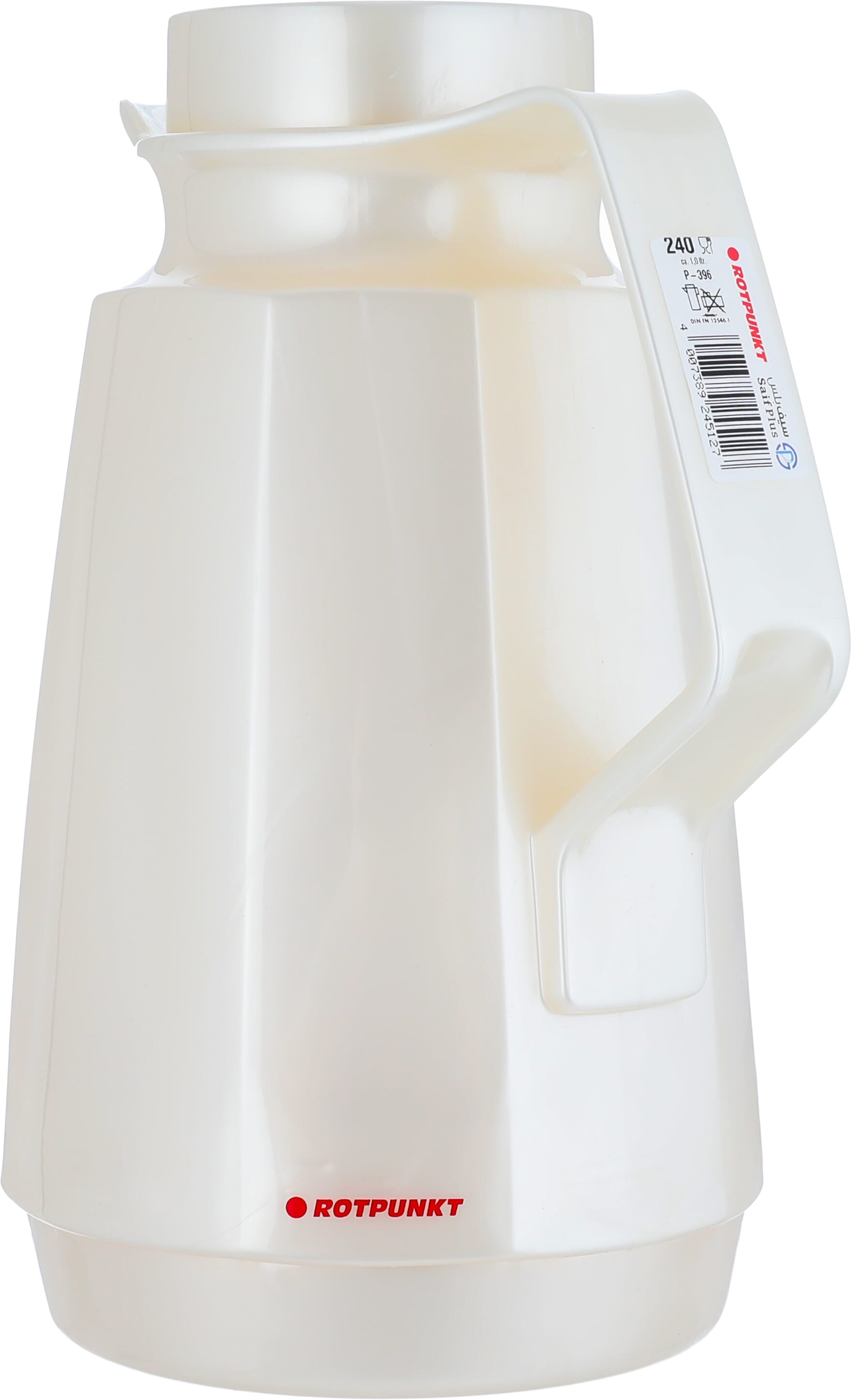 Rotpont glass thermos, 1 liter, plastic outer shell - white product image 2