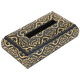 Al Saif Gallery Wood Tissue Box, Engraved - Black product image 1
