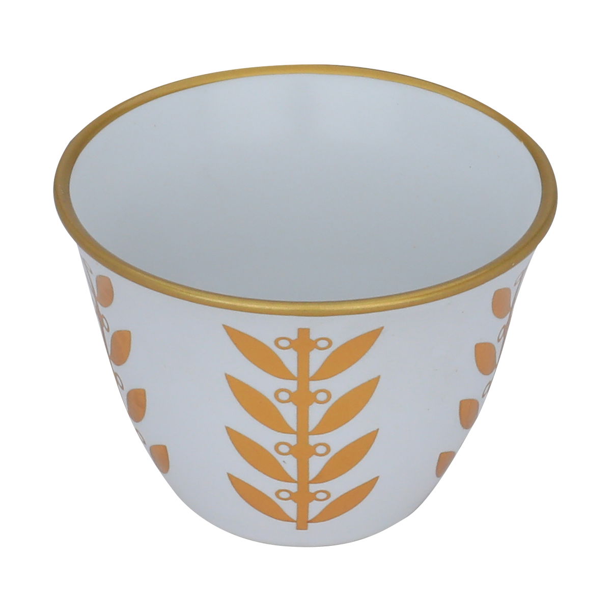 Al Saif Gallery Porcelain Arabic Coffee Cups Set, 12 Pieces, 90 ml, Golden Pattern - White product image 2