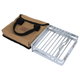 مركاب استيل السيف غاليري، 20×40 سم، مع شنطة بني - فضي product image 3