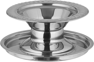تمرية بغطاء ستانلس ستيل السيف غاليري، 14 سم، منقوش - فضي product image 3