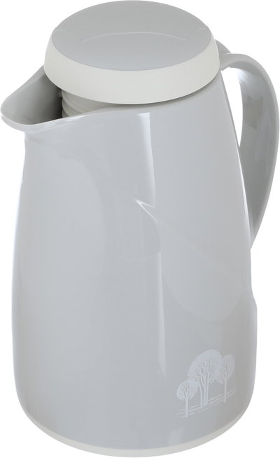 Helios thermos, 0.6 liters, thermal glass inner container, plastic outer shell - white product image 4