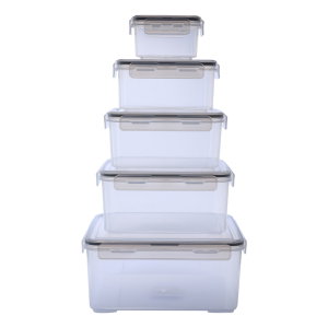 طقم علب بلاستيك السيف غاليري، 5 قطع، غطاء شفاف - شفاف product image 2