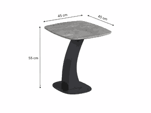 طقم طاولات خشب و معدن، 5 قطع - رمادي غامق product image 2