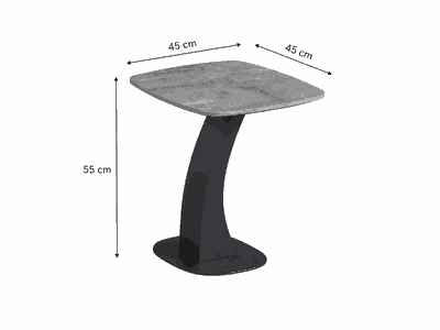 طقم طاولات خشب و معدن، 5 قطع - رمادي غامق product image 2