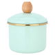 Al Saif Gallery steel can, 1.63 liters, large, gold rims, with a light green lid product image 1