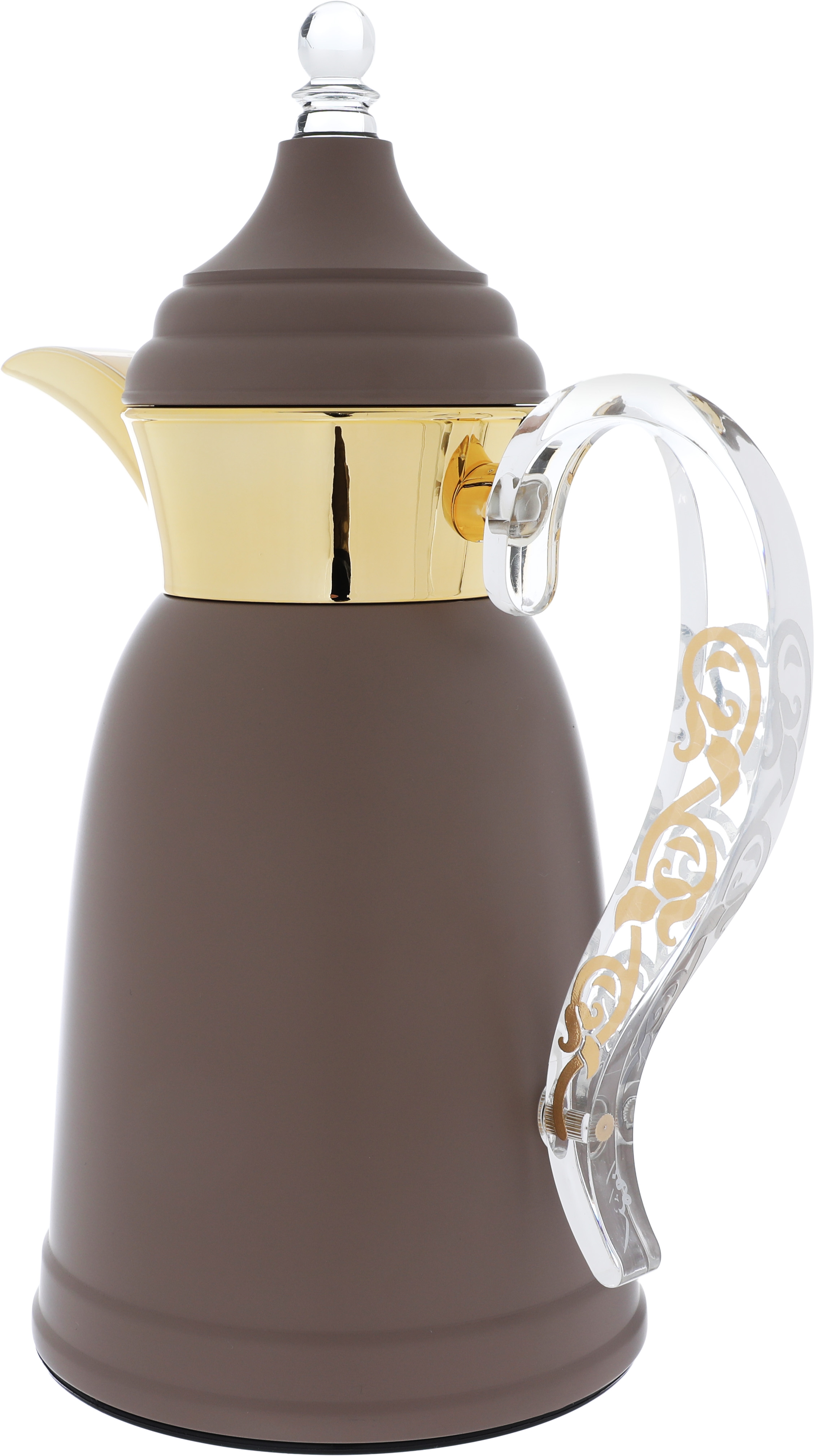Al Saif Gallery Qamar thermos set, 1 liter, thermal glass inner container, steel outer shell - Cappuccino product image 8