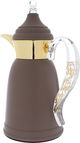 Al Saif Gallery Qamar thermos set, 1 liter, thermal glass inner container, steel outer shell - Cappuccino product image 8