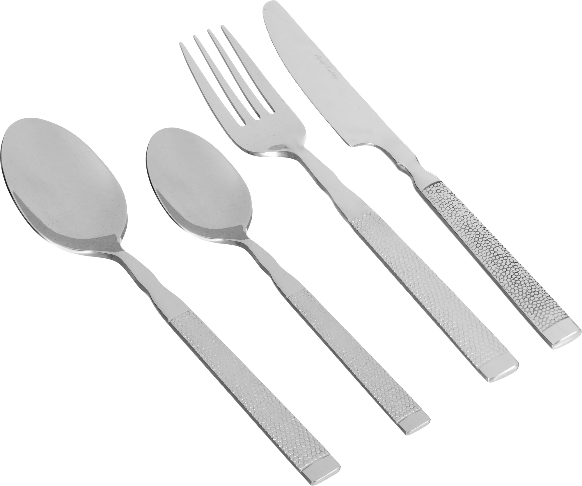 طقم ملاعق استيل السيف غاليري، منقوش، 24 قطعة - فضي product image