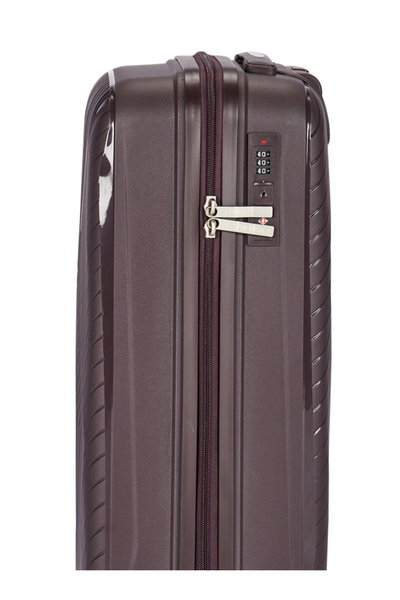 طقم شنط سفر بولي بروبيلين ليمرا، 3 مقاسات، 4 عجلات، بزاوية 360 درجة، LMA-PP520 - بني product image 5