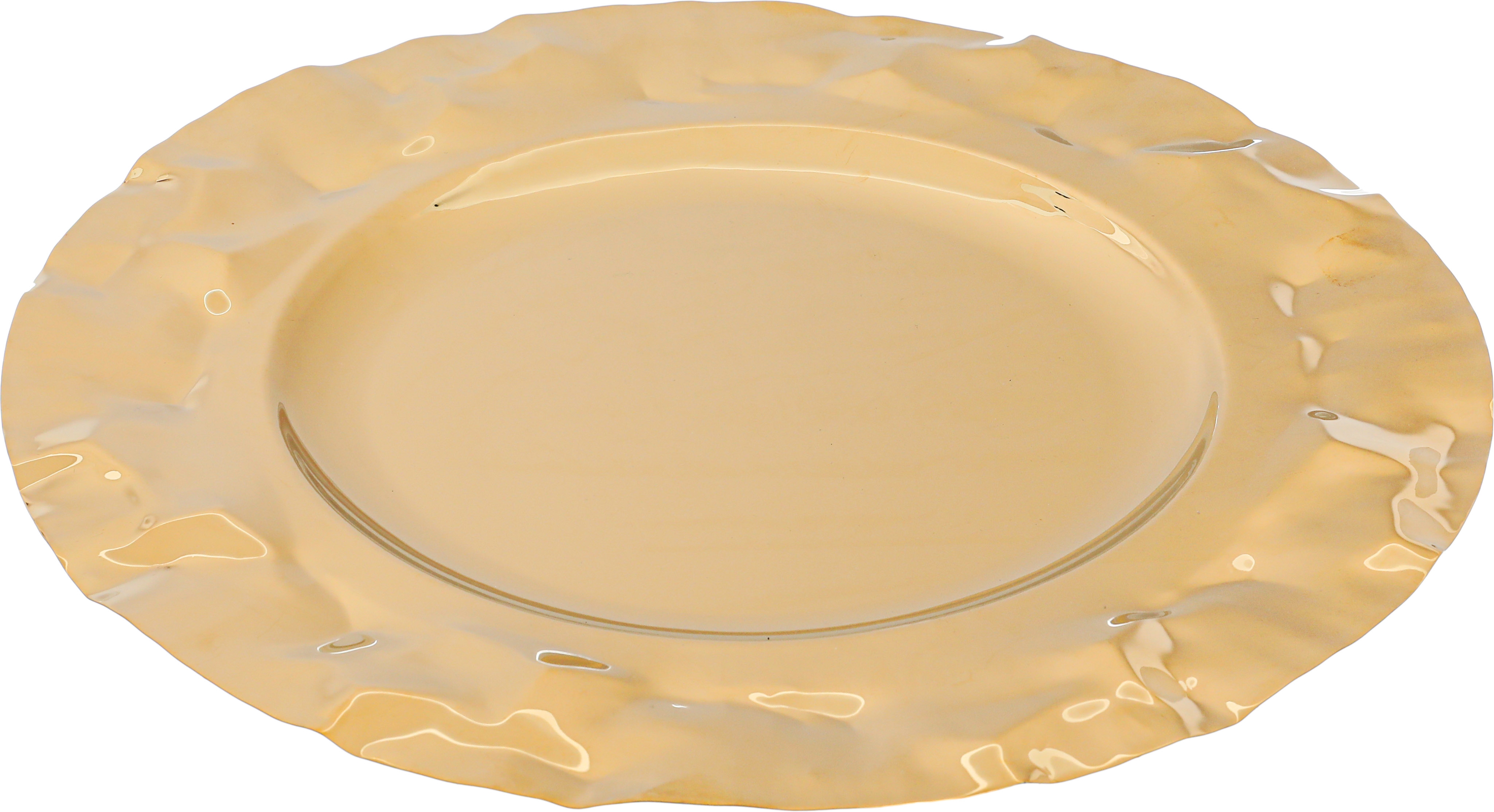 Tofaria Al Saif Gallery steel presentation, 45 x 45 x 3 cm, round - gold product image