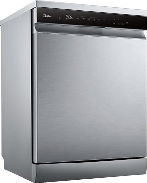 Midea WQP14W5233CS Dishwasher, 10 Programs, 14 Place Settings, Digital Display - Silver product image