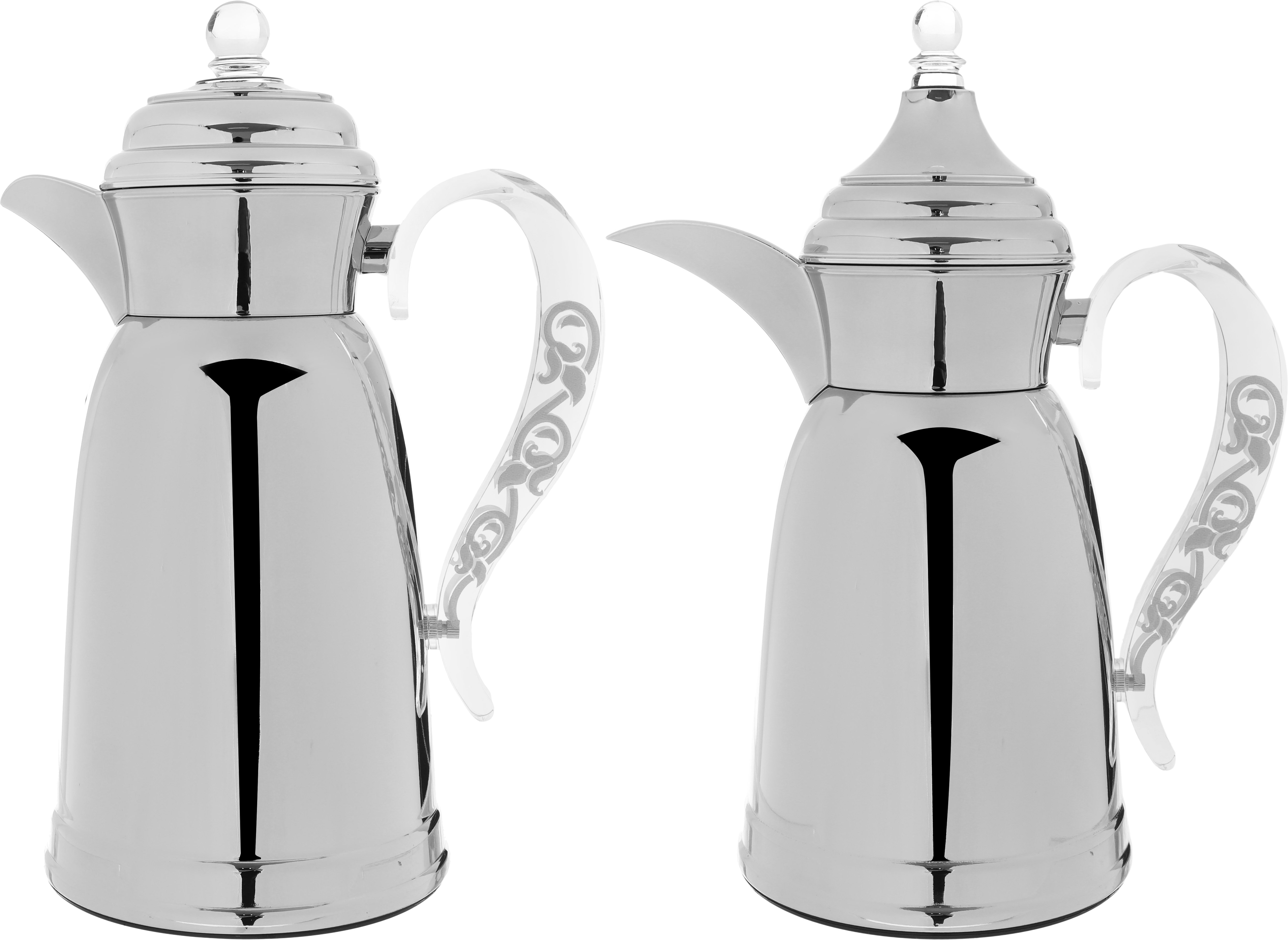 طقم ترامس قمر السيف غاليري، 0.7 / 1 لتر، حافظة داخلية زجاج حراري، هيكل خارجي استيل - فضي product image