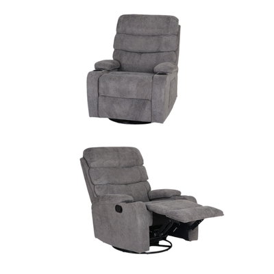 Fabric Swivel Reclining Chairs, 100×80×50 Cm - Grey product image 3