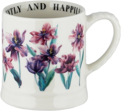 Al Saif Gallery Porcelain Mug, 380 ml, Purple Rose Pattern - White product image 2