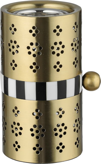 Al Saif Gallery Stainless Steel Incense Burner, 8x8x14 cm, Cylindrical - Black Gold product image 3